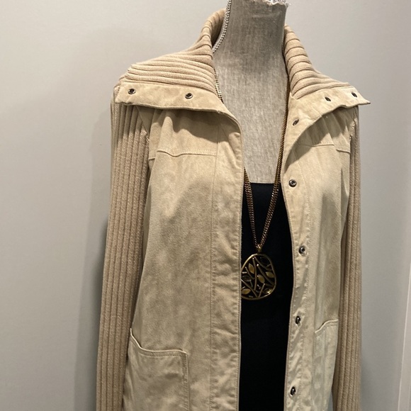 Lady Hathaway Tan Suede Jacket Medium - Picture 5 of 12